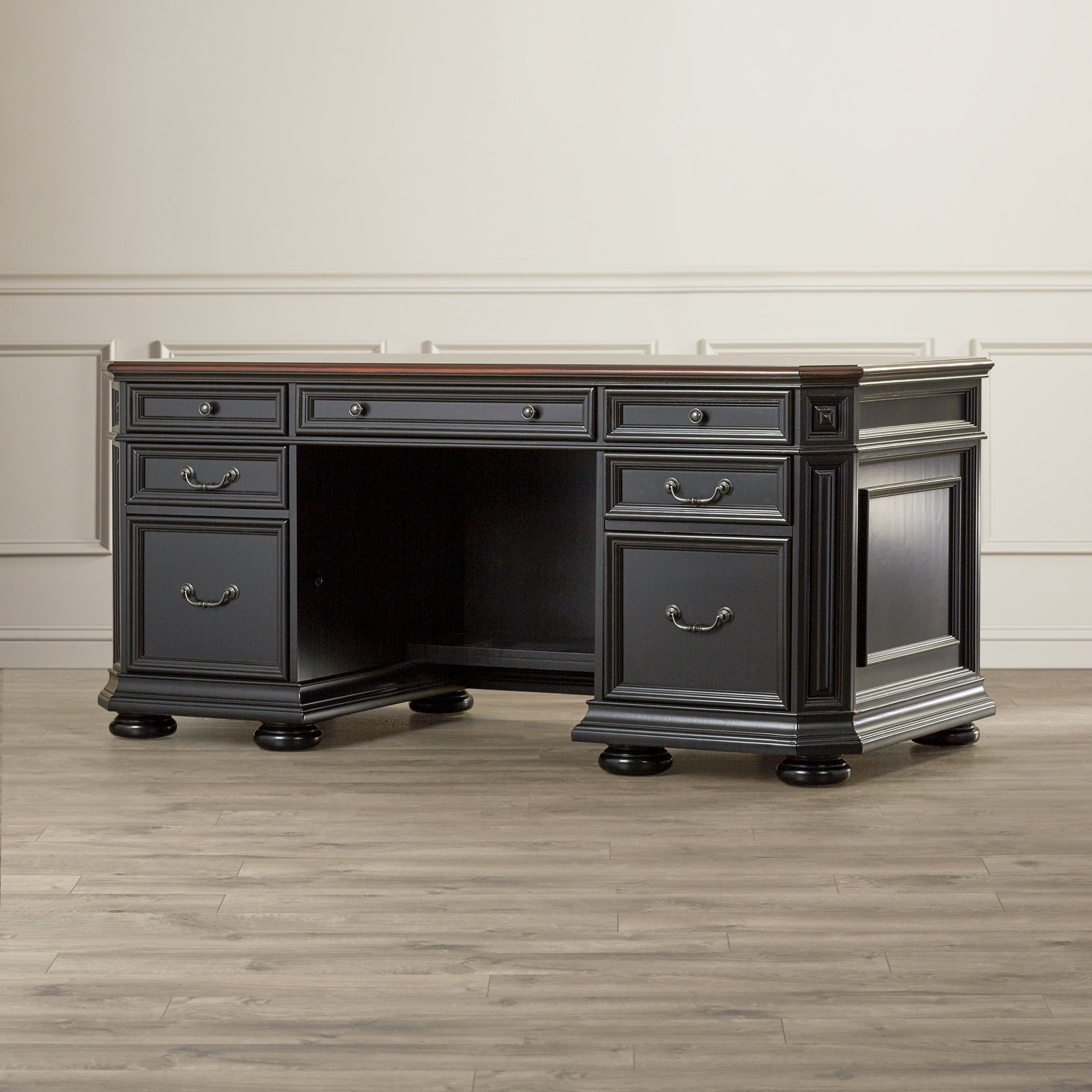 Riverside Furniture Allegro Executive Desk with 3 Drawers & Reviews